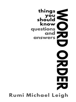 cover image of Word order